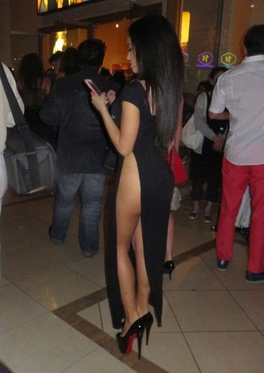 She looks a bit too glam for where she is