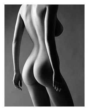 Black and white butt