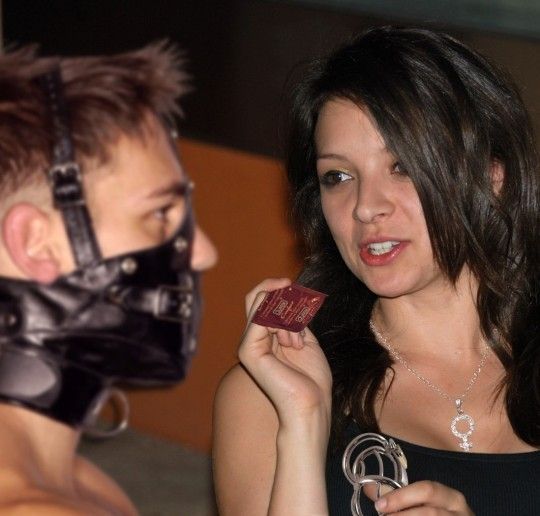 The good news: at least I'll use a condom while fucking him as you watch, caged, mute and helpless.