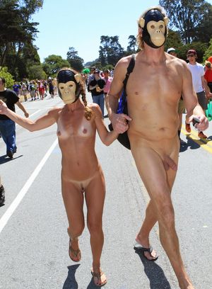 Nude masked couple