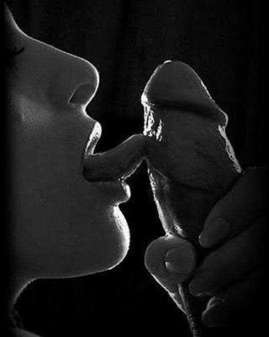 Licking his cock
