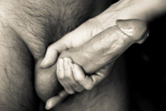 Cock in hand