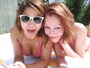 Fun in the Sun; Cum on her Tounge