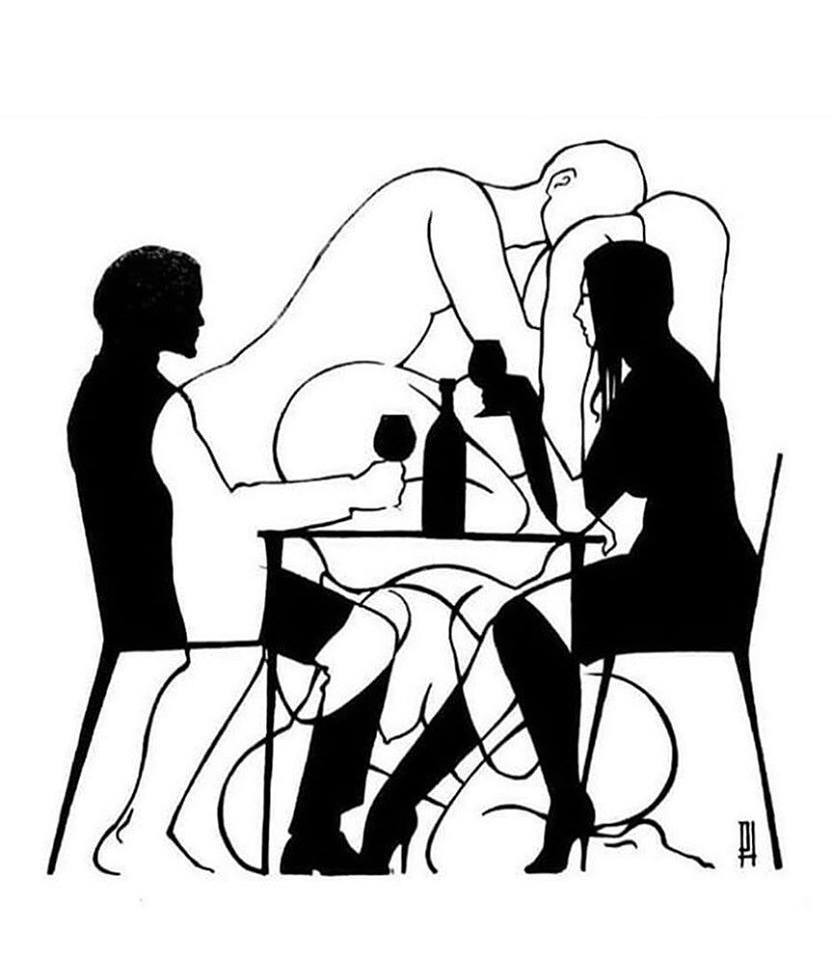 b&W drawing