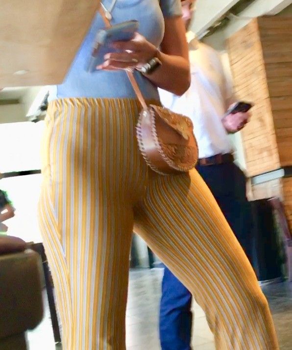 Hot blonde at Starbucks