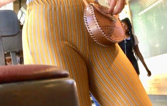 Hot blonde at Starbucks
