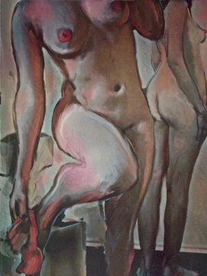 this is a drawing of Tessa24 on Pornhub (and me in the background)