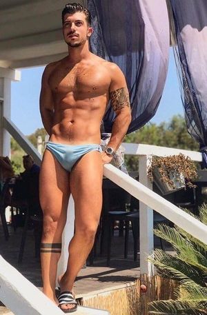 Nice men in the beach