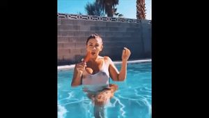 Pool Swim Suit Titty Show