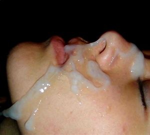 My cum on her face
