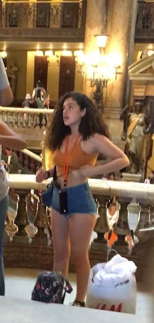 Braless and cheeky in Paris