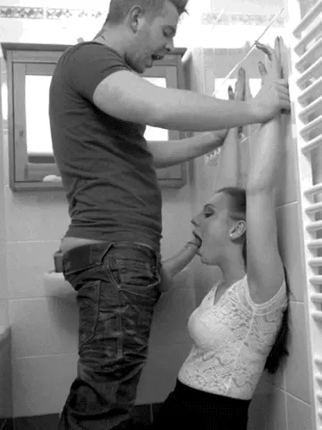 Making her suck that cock