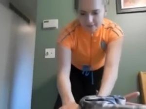 Step Sister helps her Step brother with an injury
