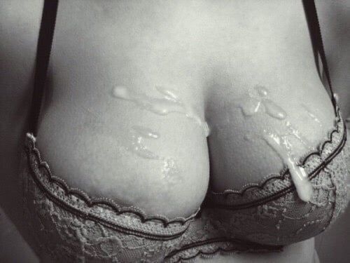 Cum on tits and bra