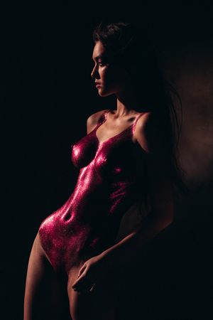 Bodypainted swimsuit