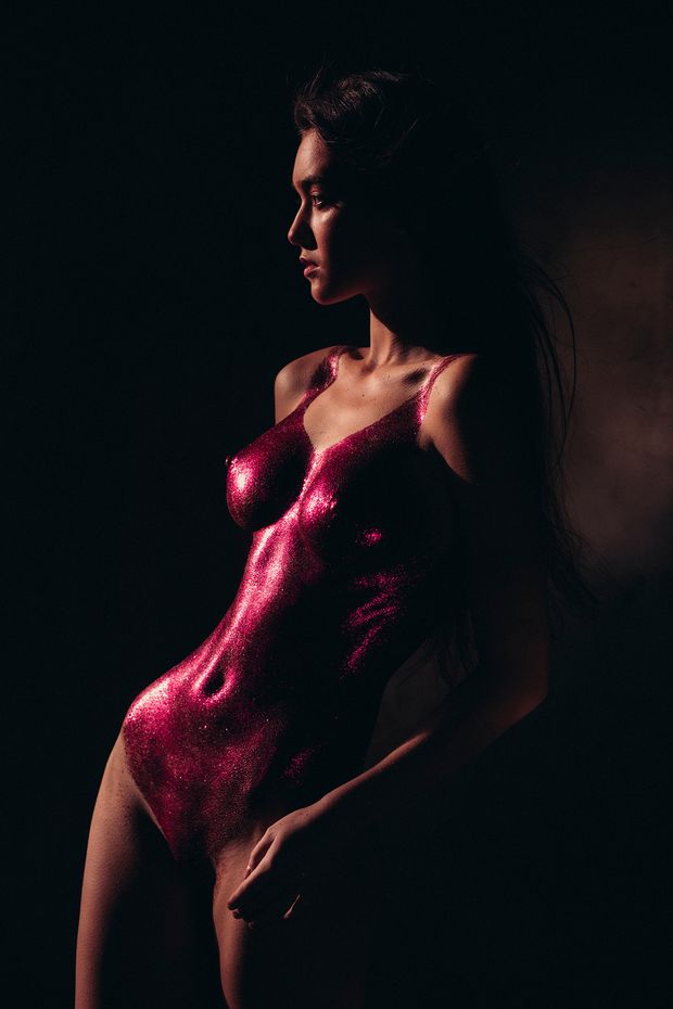 Bodypainted swimsuit