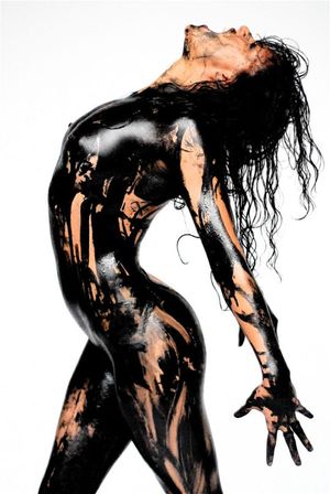 Michelle Rodriguez body paint