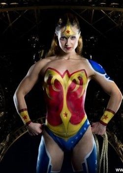 Wonder Woman body paint