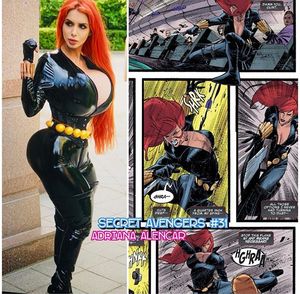 New busty black widow
