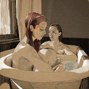 In the tub with a friend