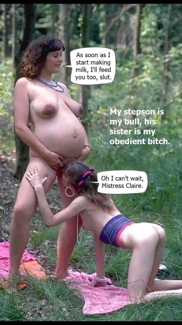 Bull has done his work, slave slut enjoys mistress