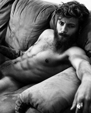 Bearded hot fit guy