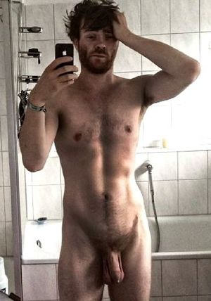 ginger with beard and nice resting cock