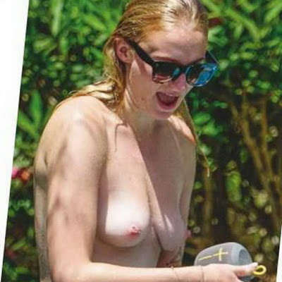 Sophie Turner topless candids photo from Public Magazine (July 2019)