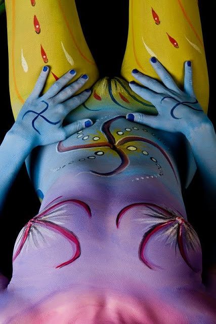 Sexy feminine bodypaint