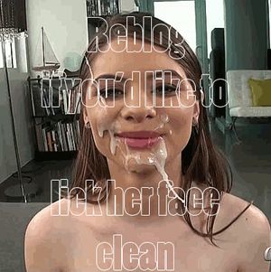 Repin if you'd like to lick her cum covered face clean