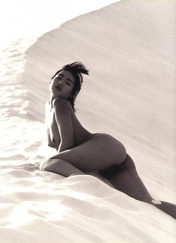 nude babe on a sand dune