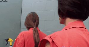 Mature lesbian convict likes the new meat