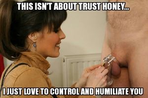 chastity cage captions