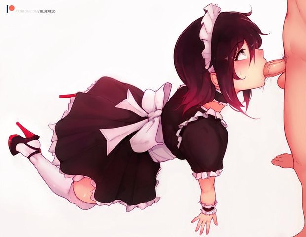 Hentai maid blow