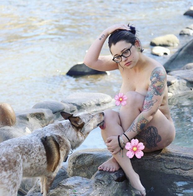 After fucking, her dog was feeling in the mood to partake in eating pussy