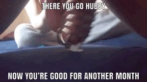 chastity cage captions