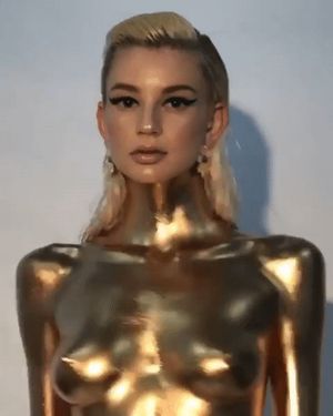 Gold body paint