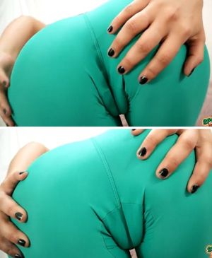 Milas camel toe thong leggings