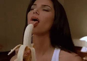 lick tip of fruit