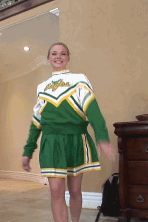 cheerleader gives a private dance