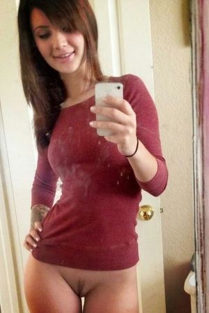 Cum Covered Sweater Selfie