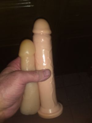 So I bought a new dildo today. 9", quite thick. It was a struggle but I took 8"