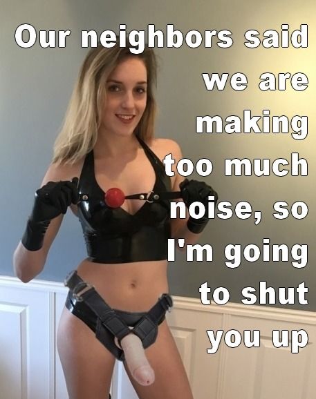 WOMAN with sexy Strap-On - Text
