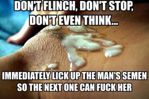 cuckold immediately licks fresh sperm to allow wife to get fucked again