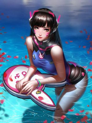 DVa in the pool.