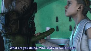 Daisy Ridley pays for bounty capture by giving head