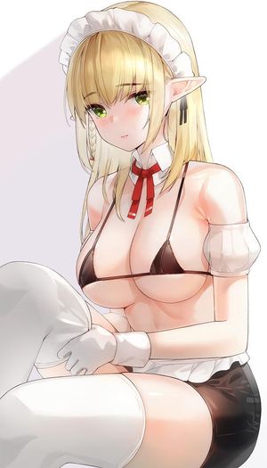 Sexy blonde in ecchi action! with source!