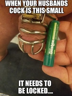 chastity cage captions