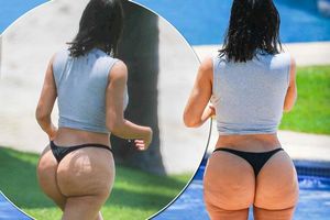 The enormous saggy ass of Kim Kardashian.