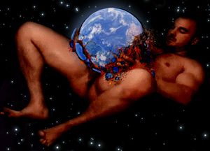 Giant God roughly fucks a Planet